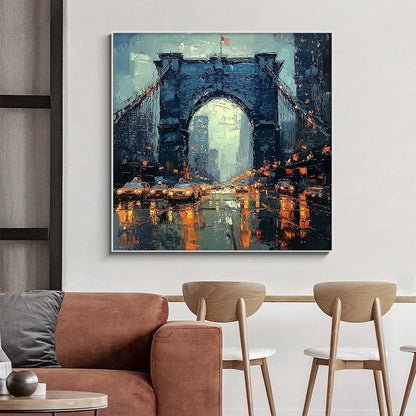 Heavy Texture Palette Knife Urban Wall Art CY0063 - Viral Wall Art