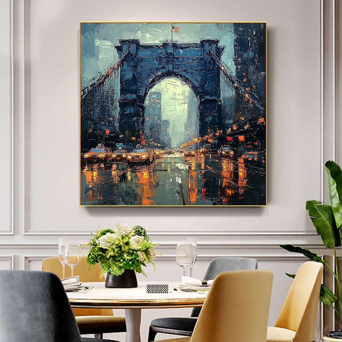 Heavy Texture Palette Knife Urban Wall Art CY0063 - Viral Wall Art
