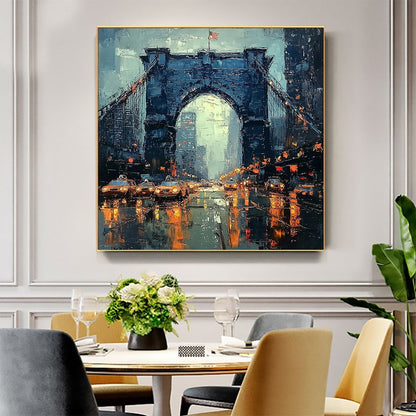 Heavy Texture Palette Knife Urban Wall Art CY0063 - Viral Wall Art