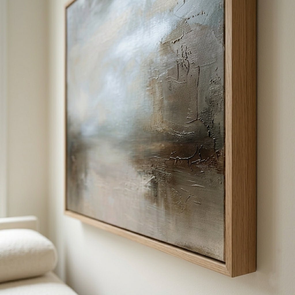 Neutral Earth Tone Abstract Painting CY0009 - Viral Wall Art