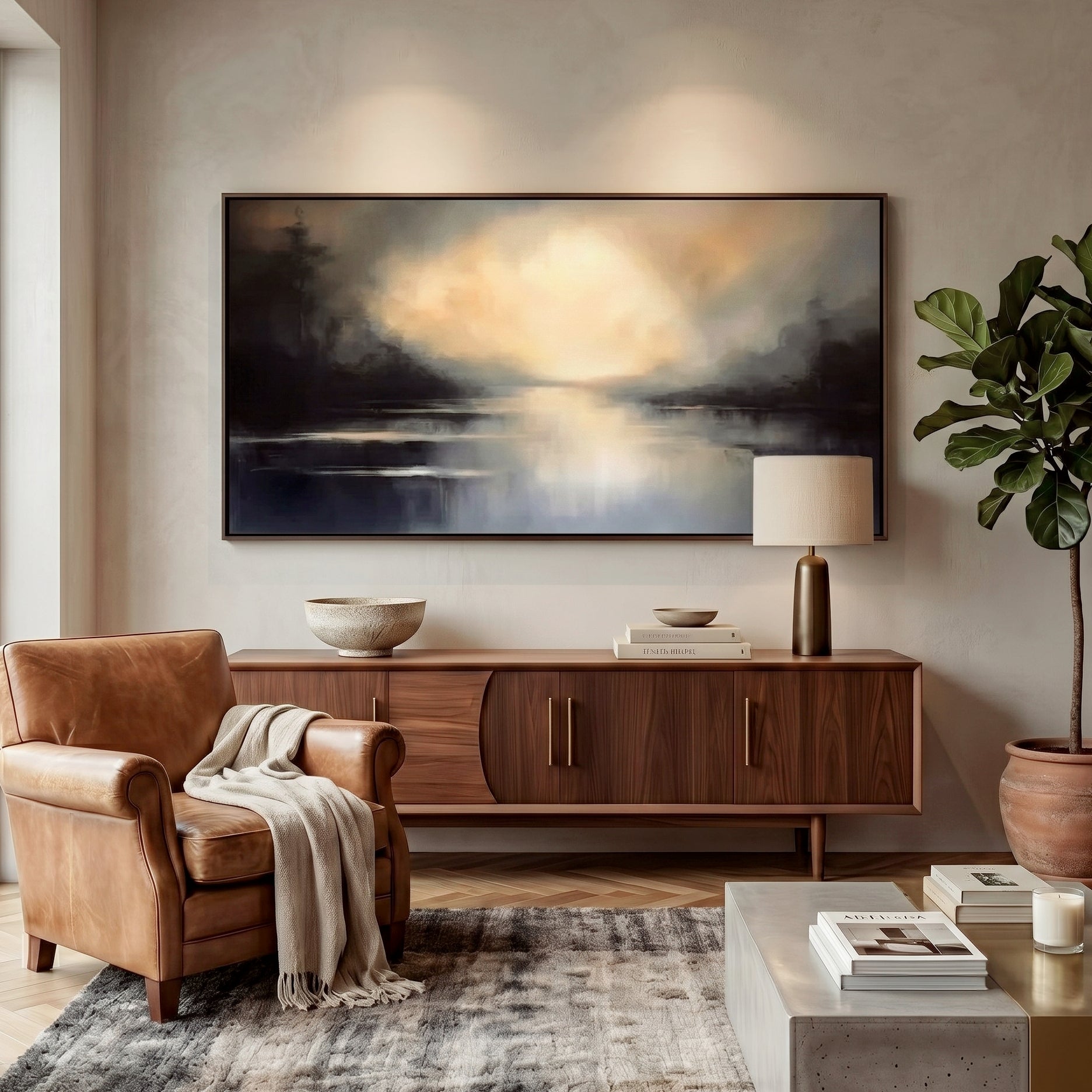 Panoramic Abstract Landscape Painting CY0149 - Viral Wall Art