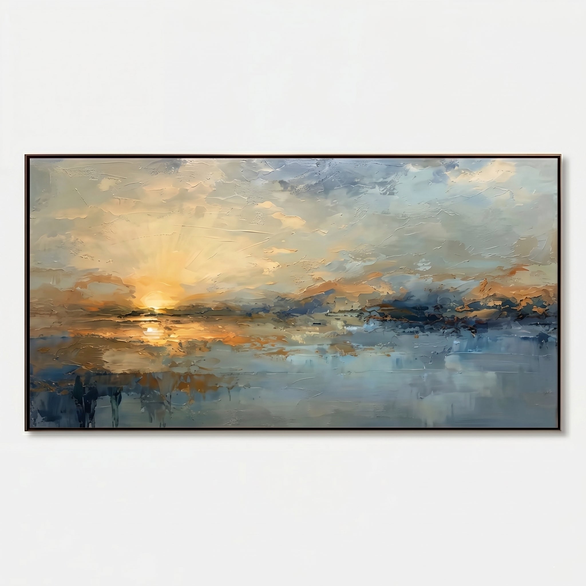 3D Heavy Texture Sunset Panoramic Oil Painting CY0150 - Viral Wall Art