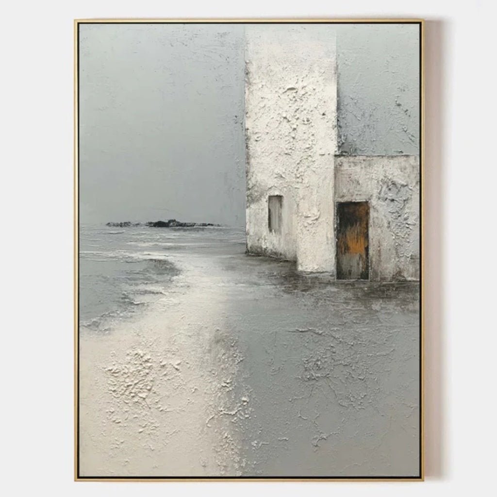 3D Heavy Texture Architectural Abstract Painting CY0153 - Viral Wall Art