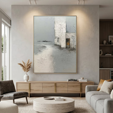 3D Heavy Texture Architectural Abstract Painting CY0153 - Viral Wall Art