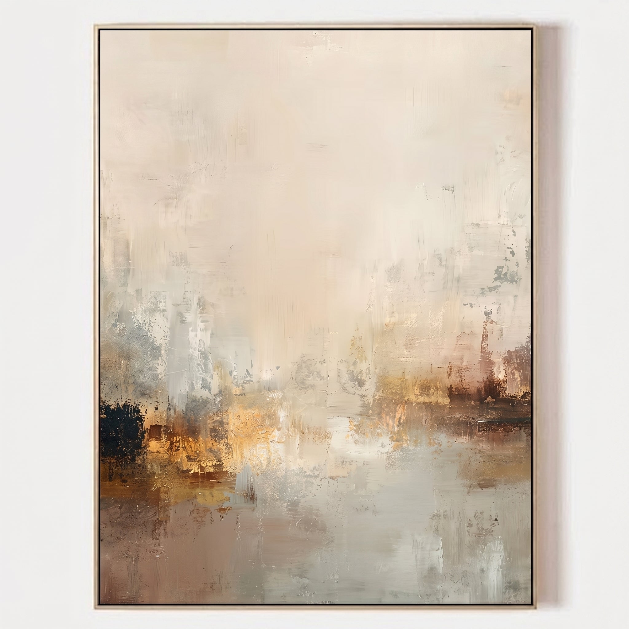 Neutral Abstract Oil Painting CY0154 - Viral Wall Art