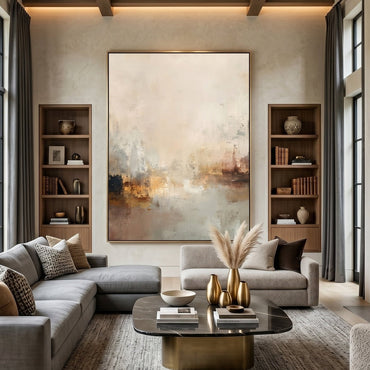 Neutral Abstract Oil Painting CY0154 - Viral Wall Art