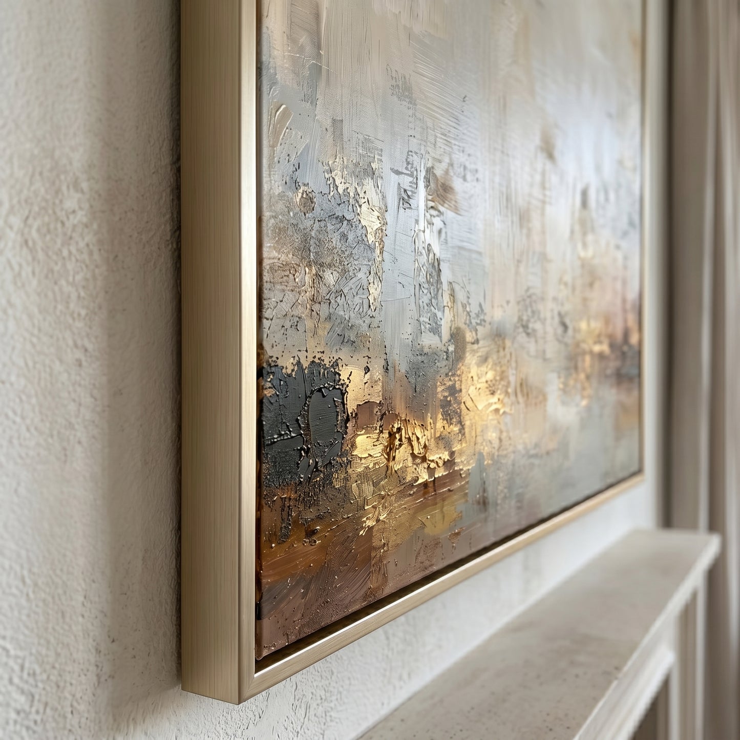Neutral Abstract Oil Painting CY0154 - Viral Wall Art