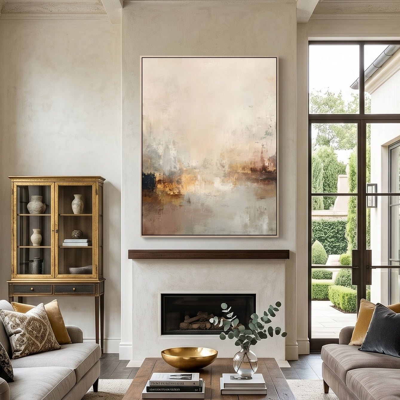 Neutral Abstract Oil Painting CY0154 - Viral Wall Art