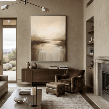 Neutral Earth Tone Relief Art CY0155 - Viral Wall Art