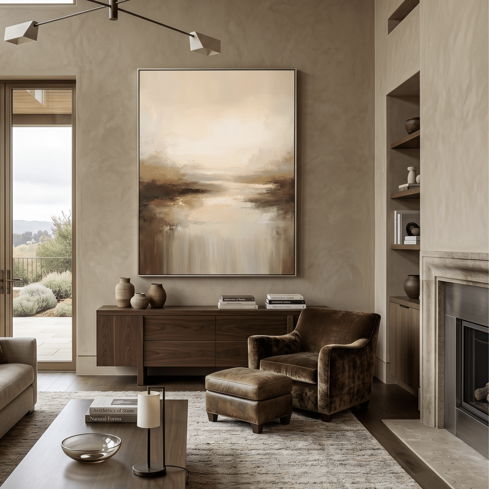 Neutral Earth Tone Relief Art CY0155 - Viral Wall Art