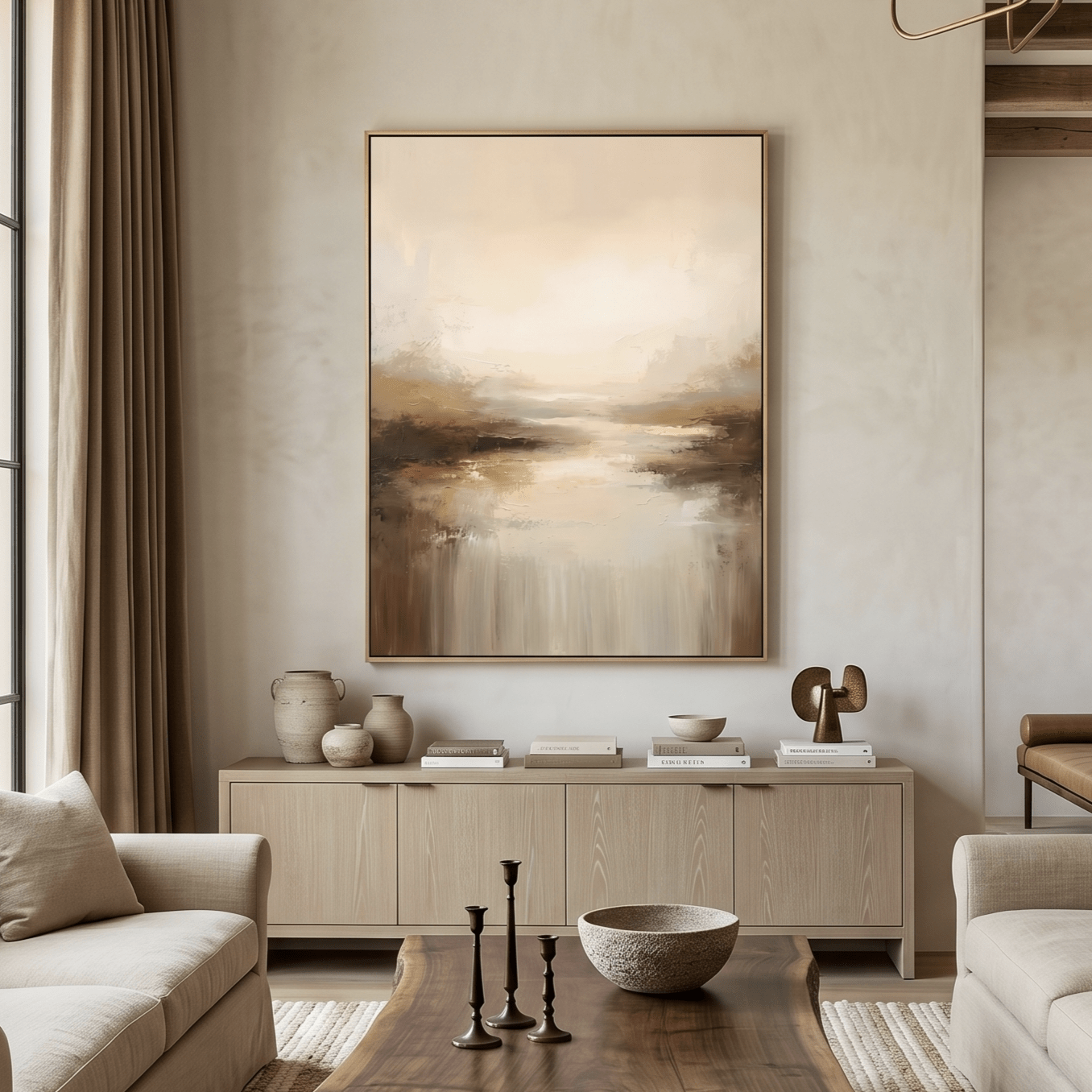 Neutral Earth Tone Relief Art CY0155 - Viral Wall Art