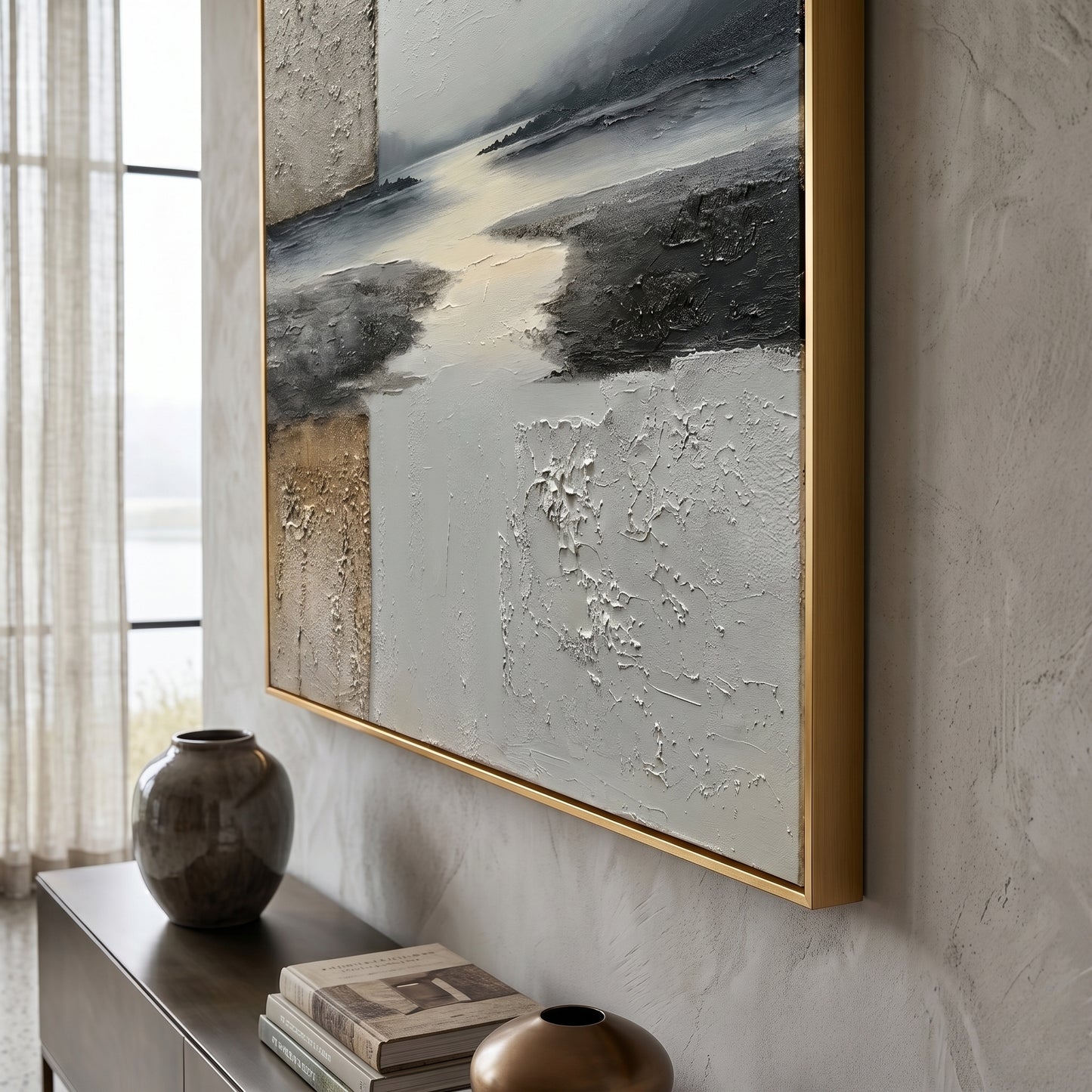 3D Heavy Texture Abstract Scenery Wall Art CY0157 - Viral Wall Art