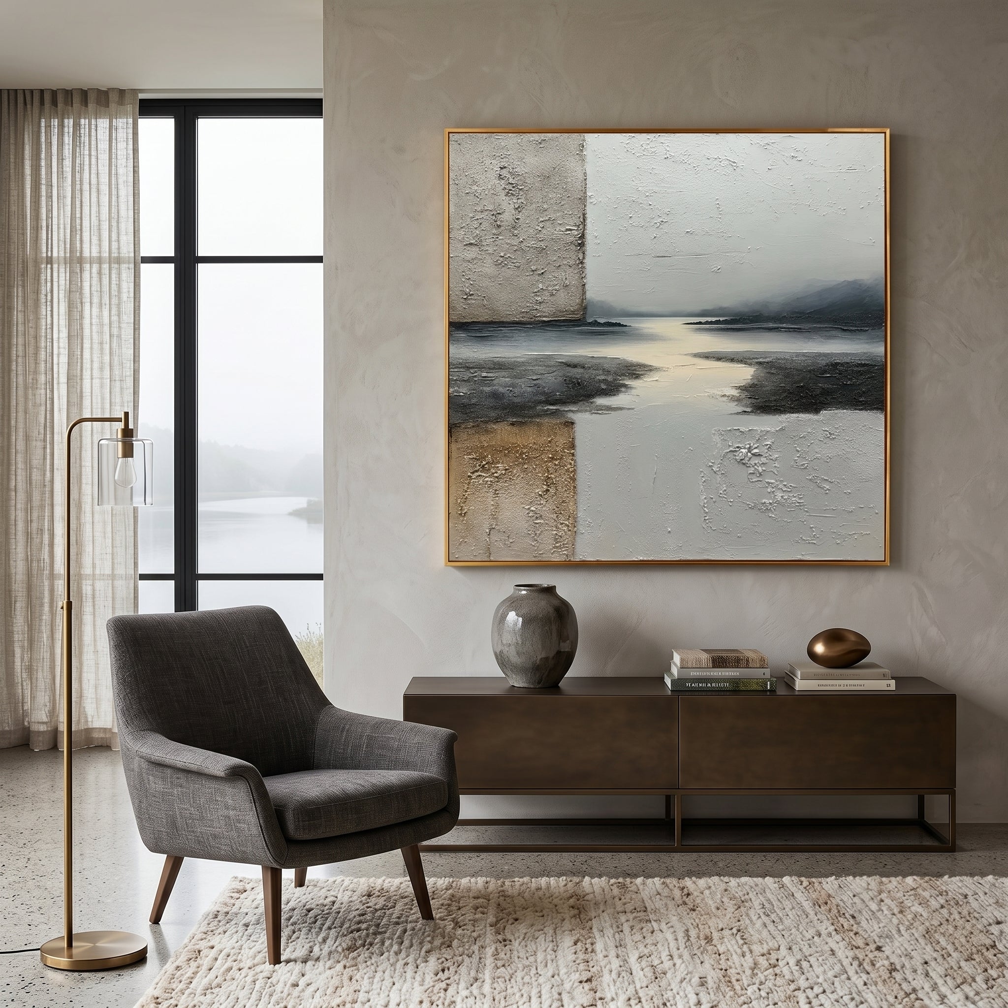 3D Heavy Texture Abstract Scenery Wall Art CY0157 - Viral Wall Art