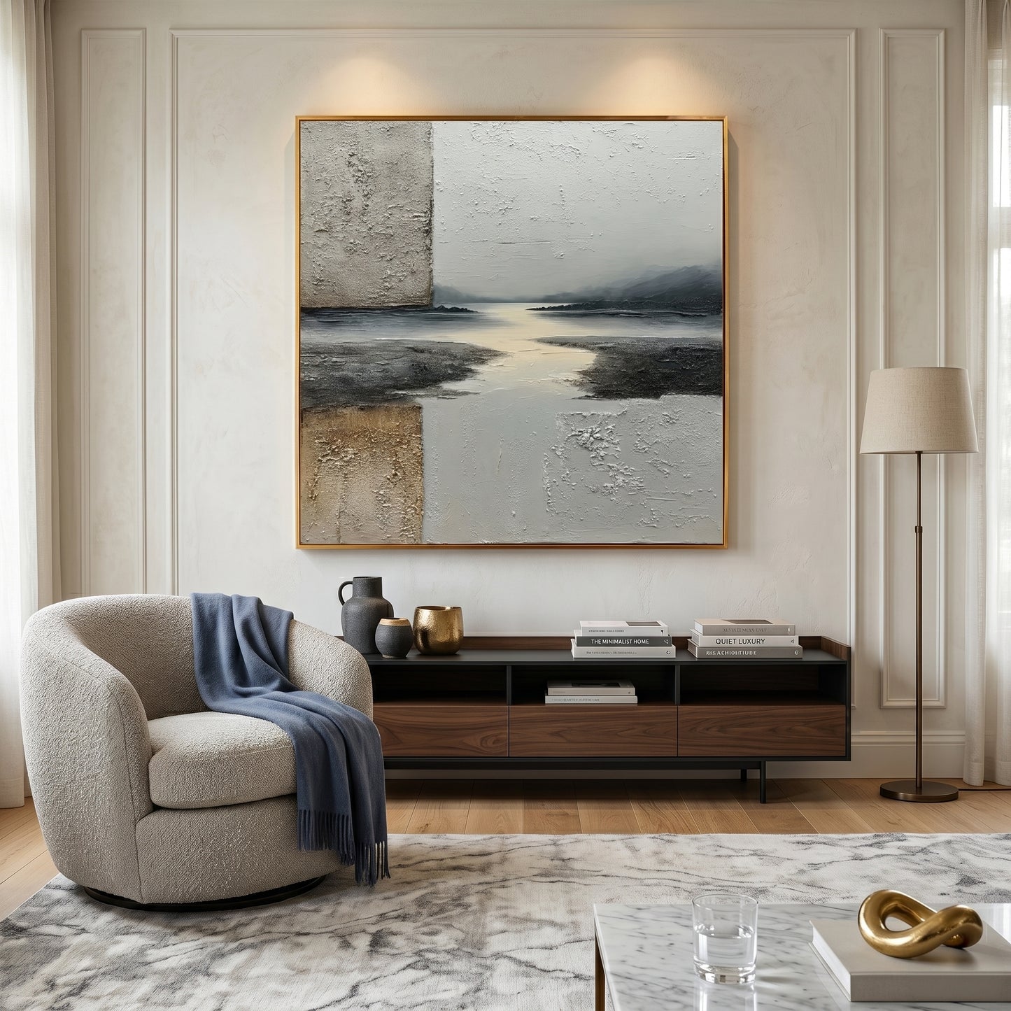 3D Heavy Texture Abstract Scenery Wall Art CY0157 - Viral Wall Art