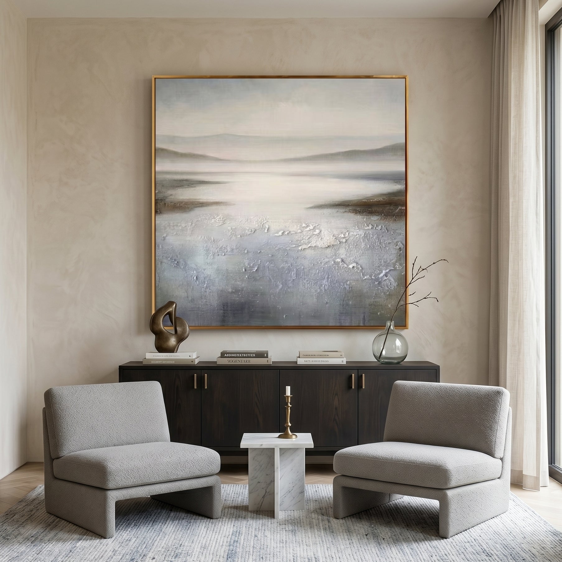 3D Heavy Texture Abstract Landscape Wall Art CY0158 - Viral Wall Art