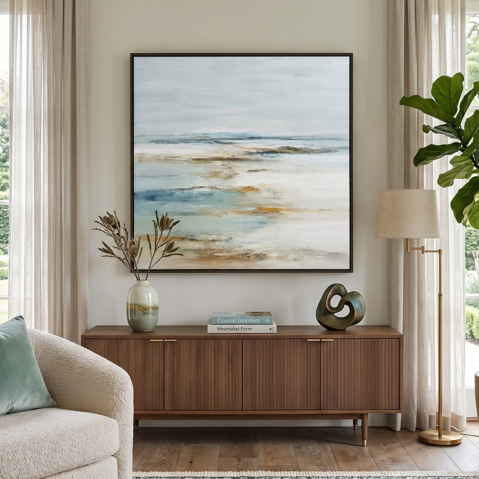 Heavy Texture Ocean Abstract Wall Art CY0160 - Viral Wall Art