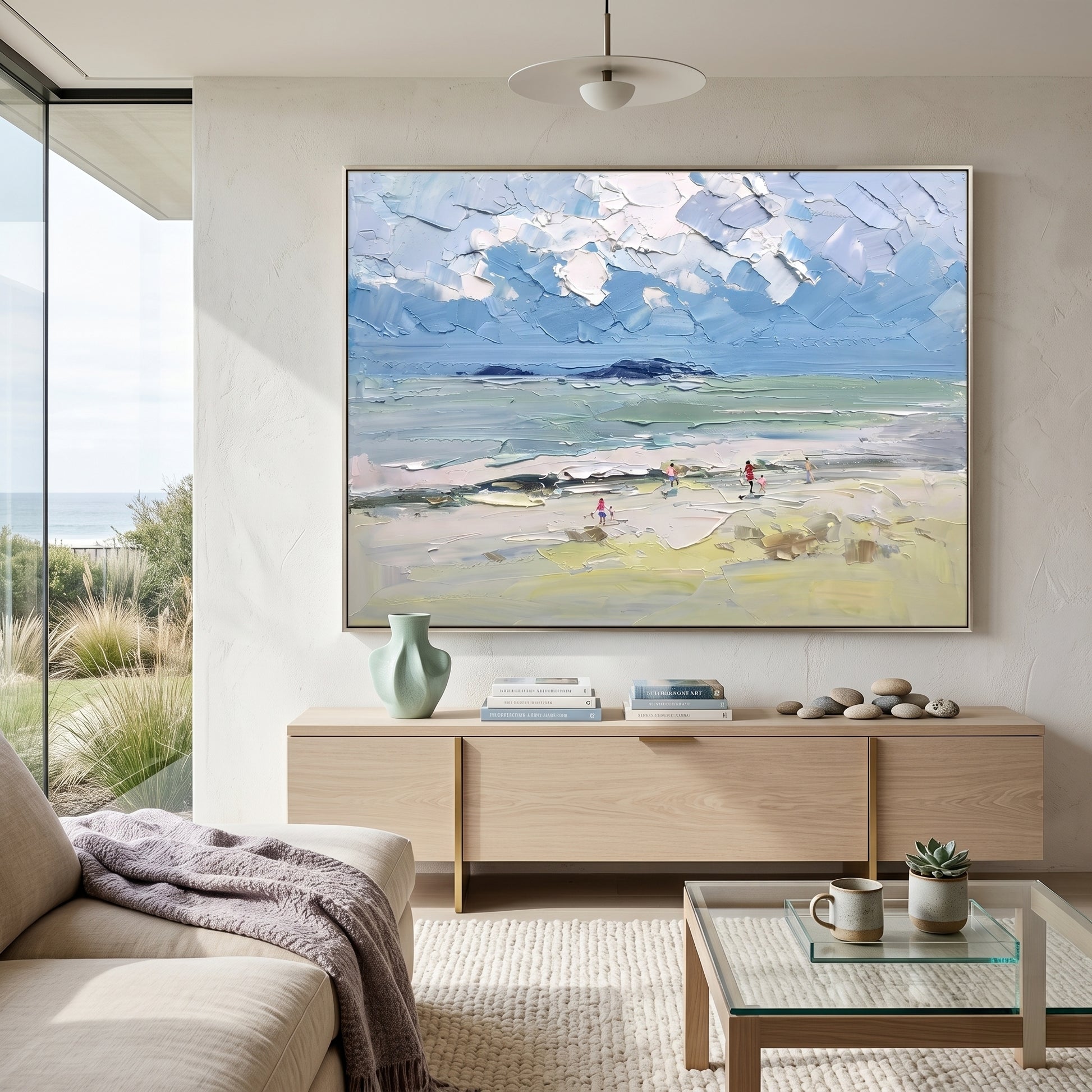 3D Heavy Texture Ocean Scenery Painting CY0178 - Viral Wall Art