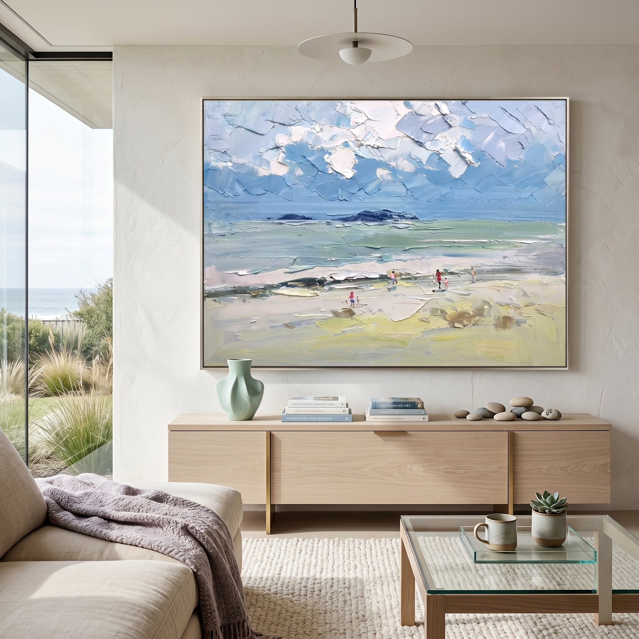 3D Heavy Texture Ocean Scenery Painting CY0178 - Viral Wall Art