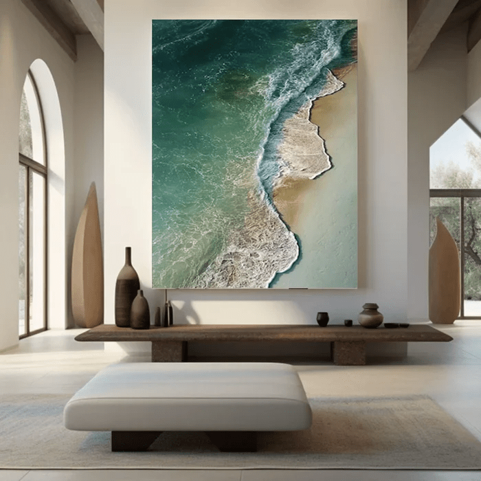 3D Heavy Texture Ocean Wave Oil Painting CZ0107 - Viral Wall Art