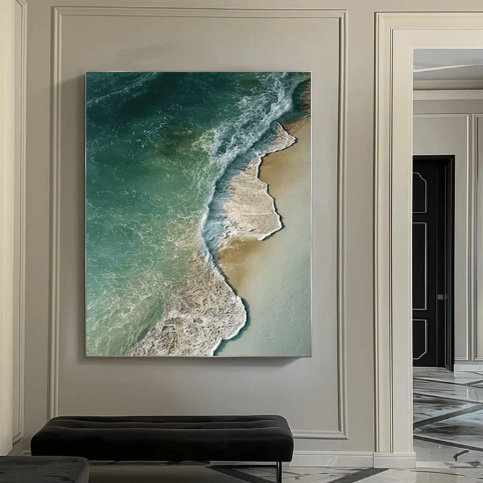 3D Heavy Texture Ocean Wave Oil Painting CZ0107 - Viral Wall Art