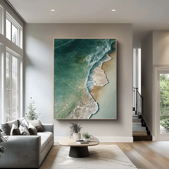 3D Heavy Texture Ocean Wave Oil Painting CZ0107 - Viral Wall Art