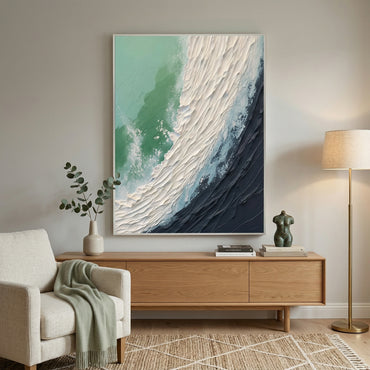 3D Heavy Texture Ocean Wave Oil Painting CZ0108 - Viral Wall Art