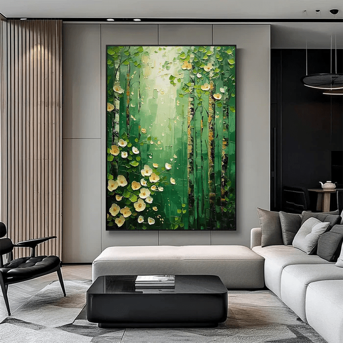 3D Heavy Texture Forest Landscape Oil Painting CZ0109 - Viral Wall Art