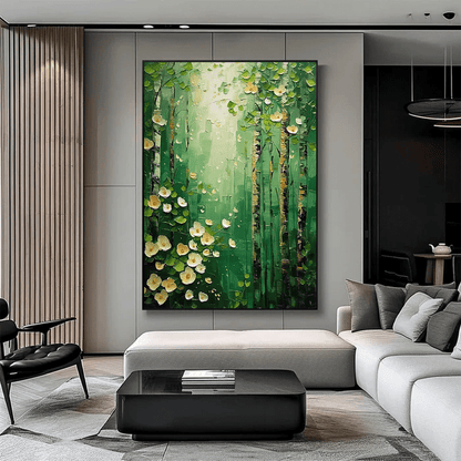 3D Heavy Texture Forest Landscape Oil Painting CZ0109 - Viral Wall Art