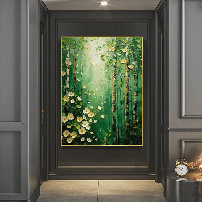 3D Heavy Texture Forest Landscape Oil Painting CZ0109 - Viral Wall Art