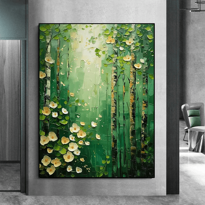 3D Heavy Texture Forest Landscape Oil Painting CZ0109 - Viral Wall Art