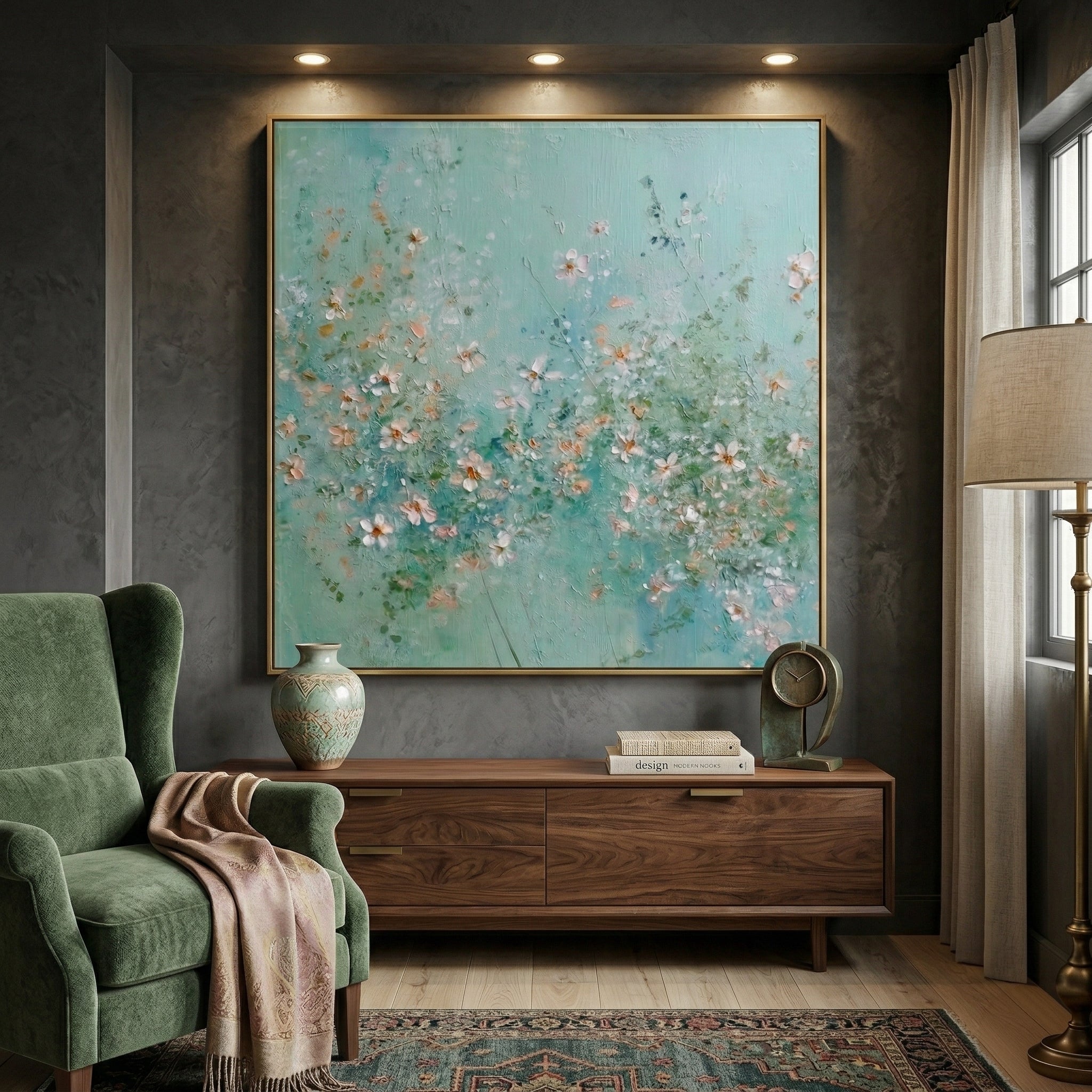 3D Heavy Texture Wildflower Oil Painting CZ0111 - Viral Wall Art