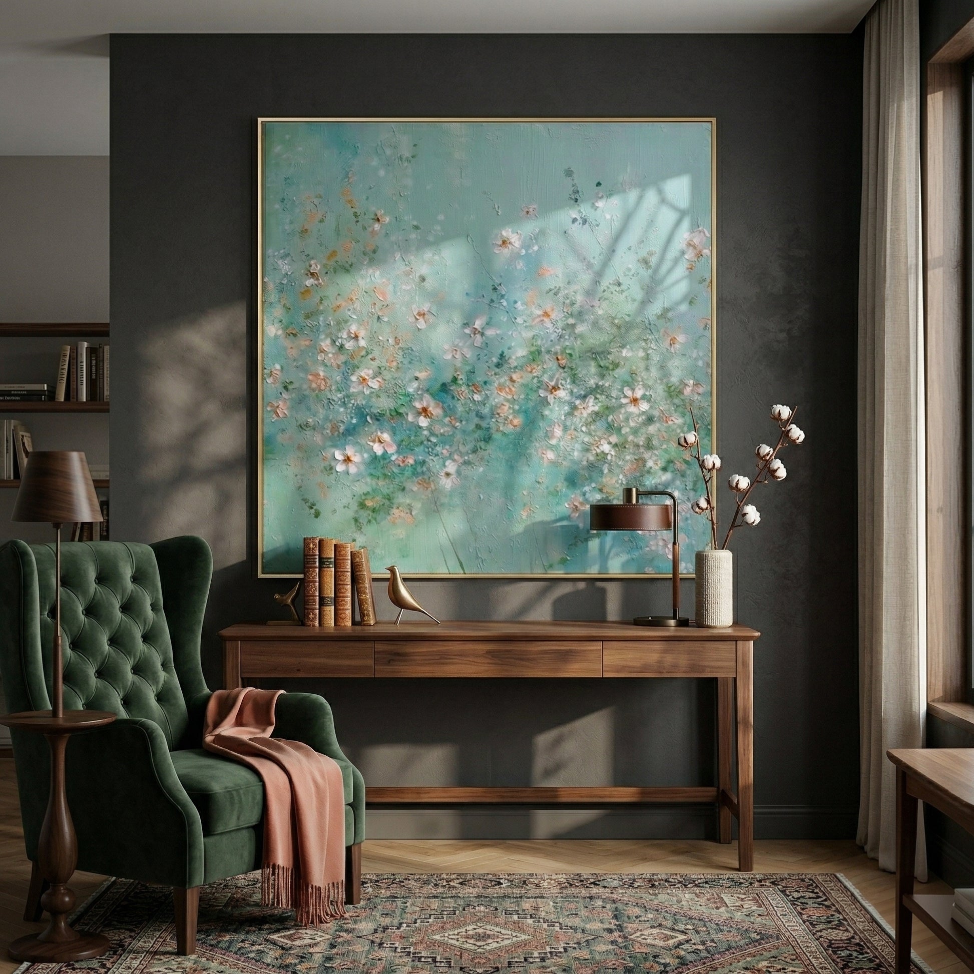 3D Heavy Texture Wildflower Oil Painting CZ0111 - Viral Wall Art