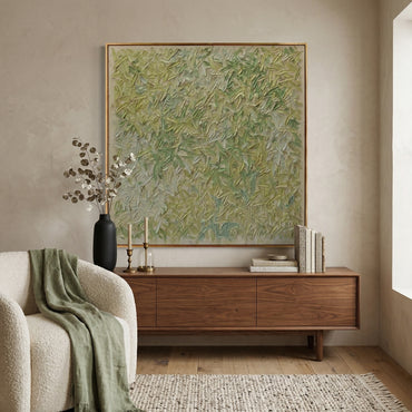 3D Heavy Texture Sage Green Abstract Oil Painting CZ0112 - Viral Wall Art