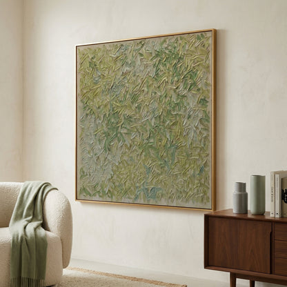 3D Heavy Texture Sage Green Abstract Oil Painting CZ0112 - Viral Wall Art