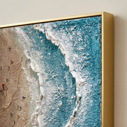 3D Heavy Texture Ocean Beach Oil Painting CZ0115 - Viral Wall Art