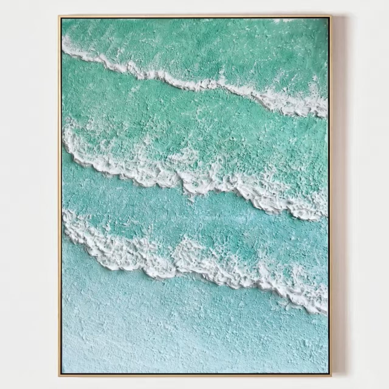 3D Heavy Texture Ocean Wave Oil Painting CZ0146 - Viral Wall Art