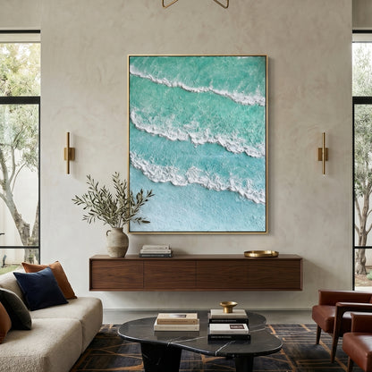 3D Heavy Texture Ocean Wave Oil Painting CZ0146 - Viral Wall Art