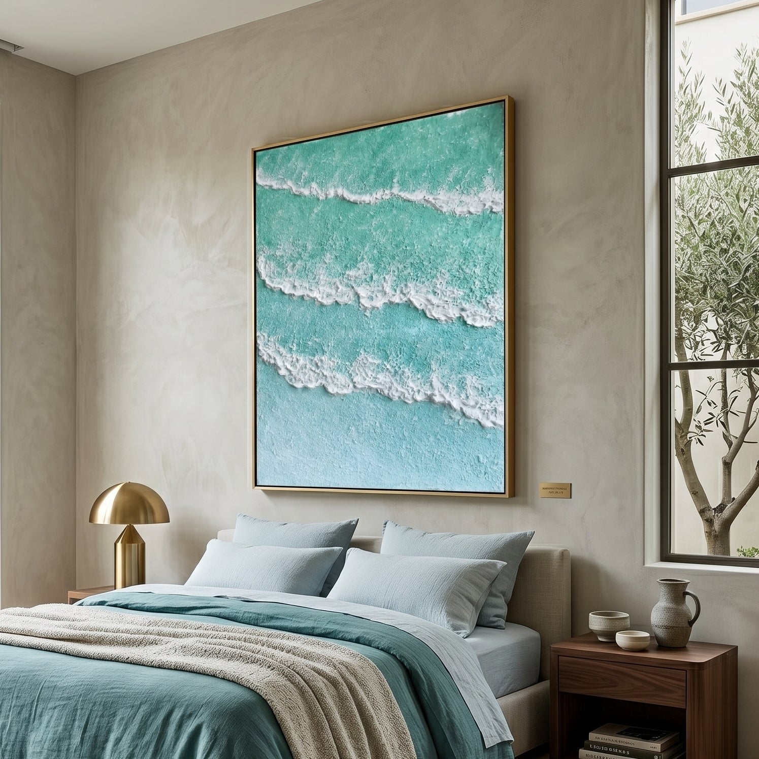 3D Heavy Texture Ocean Wave Oil Painting CZ0146 - Viral Wall Art