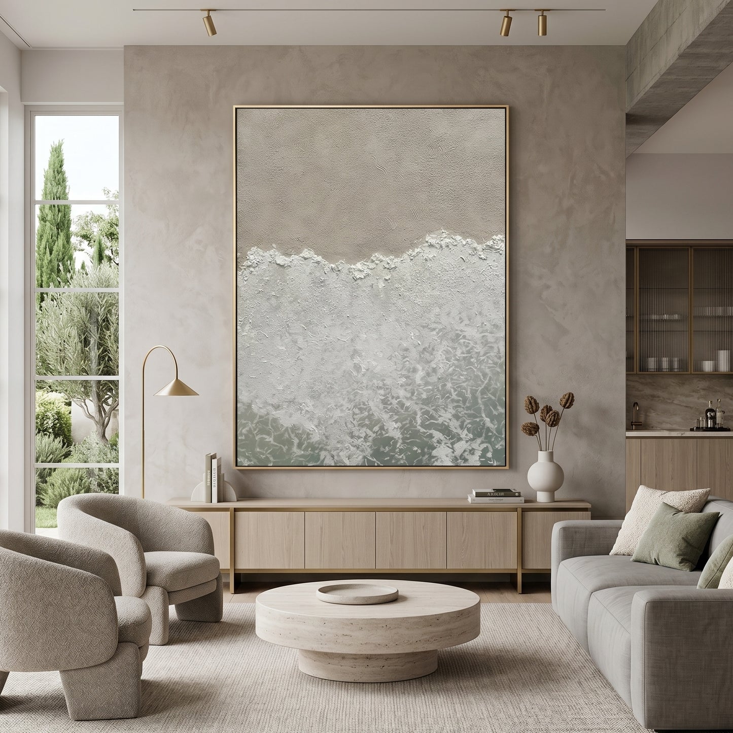 Wabi - Sabi 3D Heavy Texture Ocean Abstract CZ0152 - Viral Wall Art