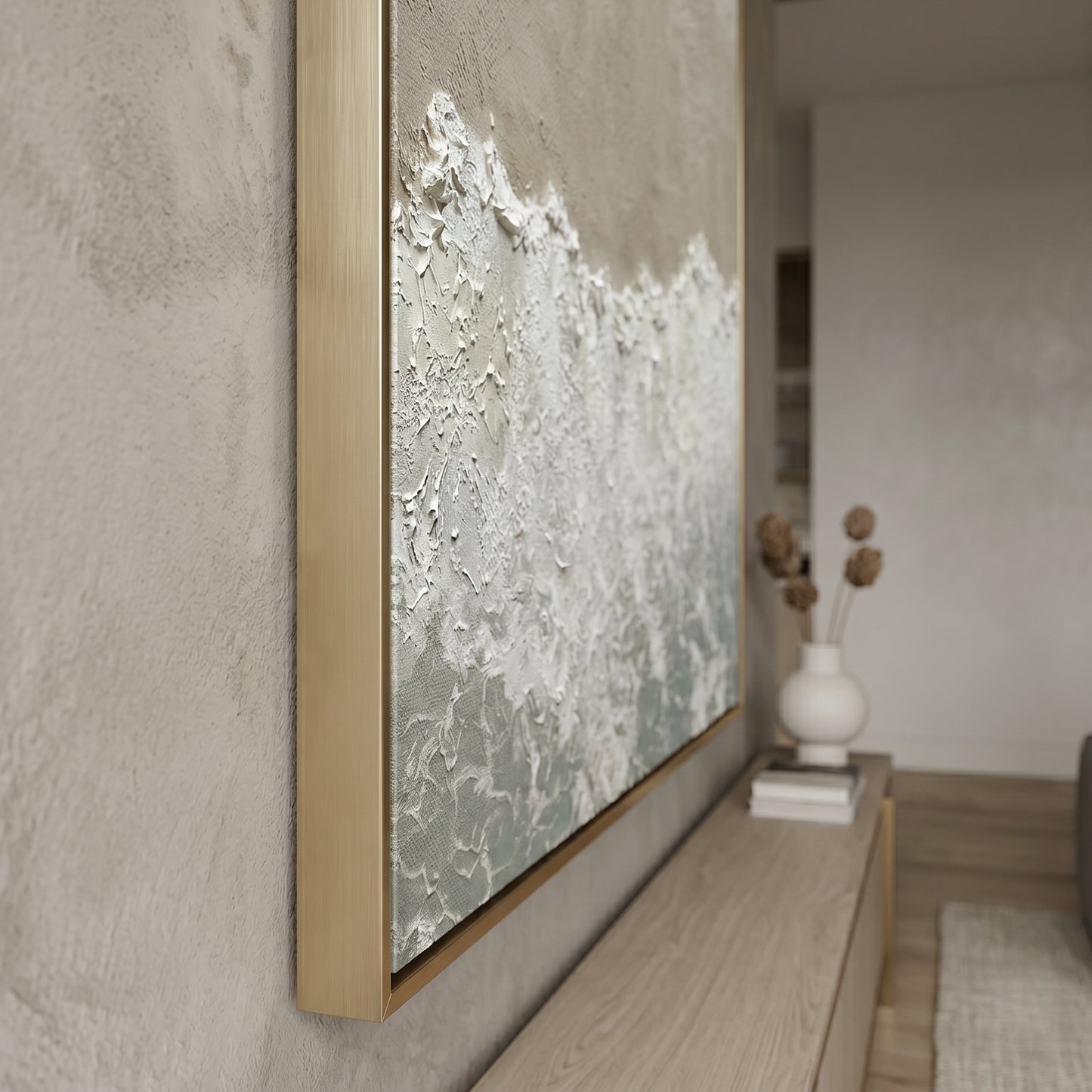 Wabi - Sabi 3D Heavy Texture Ocean Abstract CZ0152 - Viral Wall Art