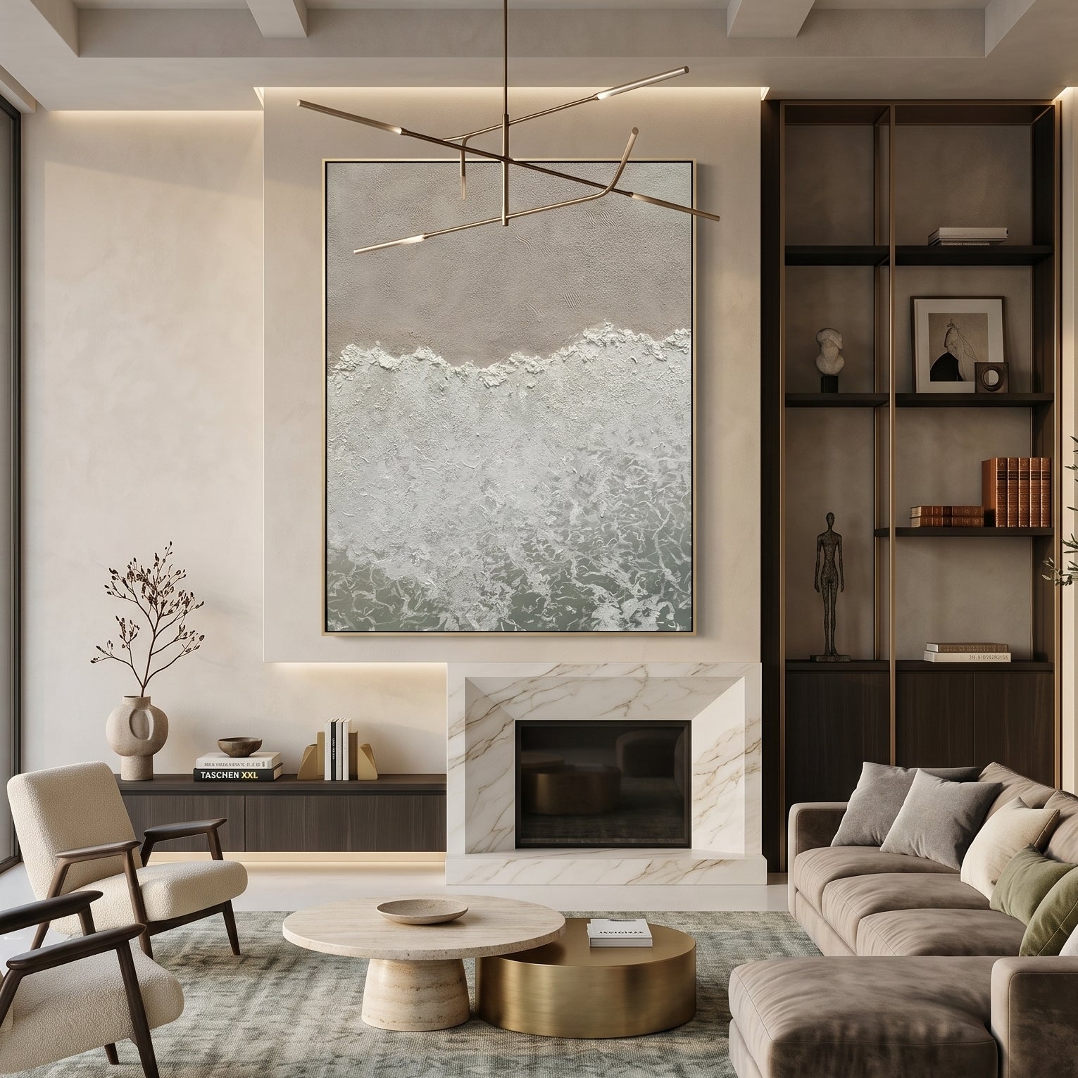 Wabi - Sabi 3D Heavy Texture Ocean Abstract CZ0152 - Viral Wall Art