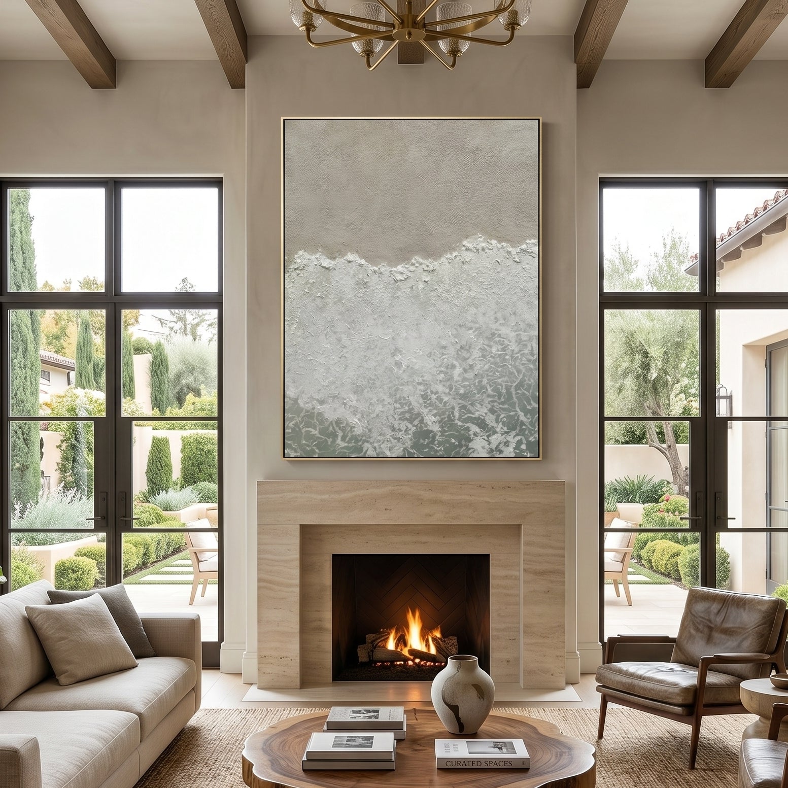 Wabi - Sabi 3D Heavy Texture Ocean Abstract CZ0152 - Viral Wall Art