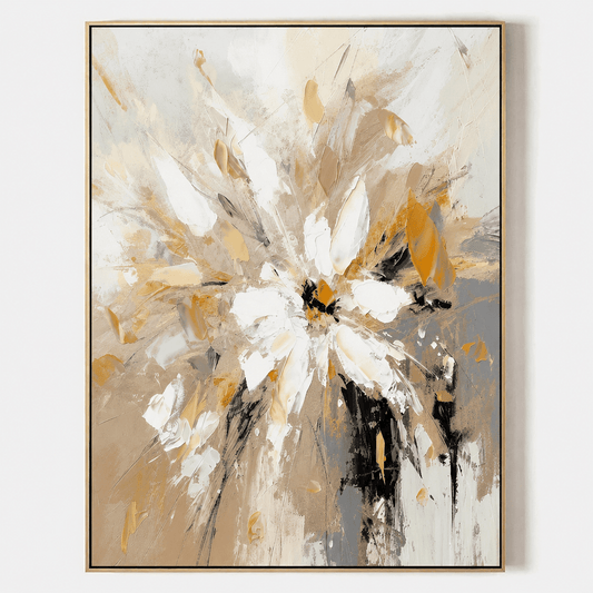 3D Heavy Texture Floral Abstract Oil Painting CZ0161 - Viral Wall Art