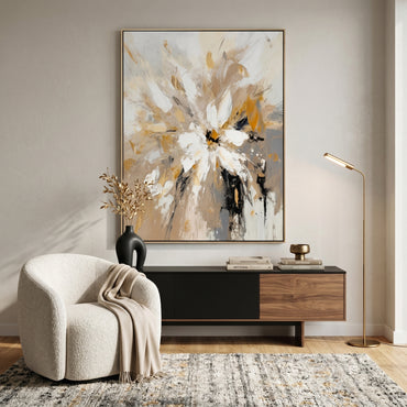 3D Heavy Texture Floral Abstract Oil Painting CZ0161 - Viral Wall Art