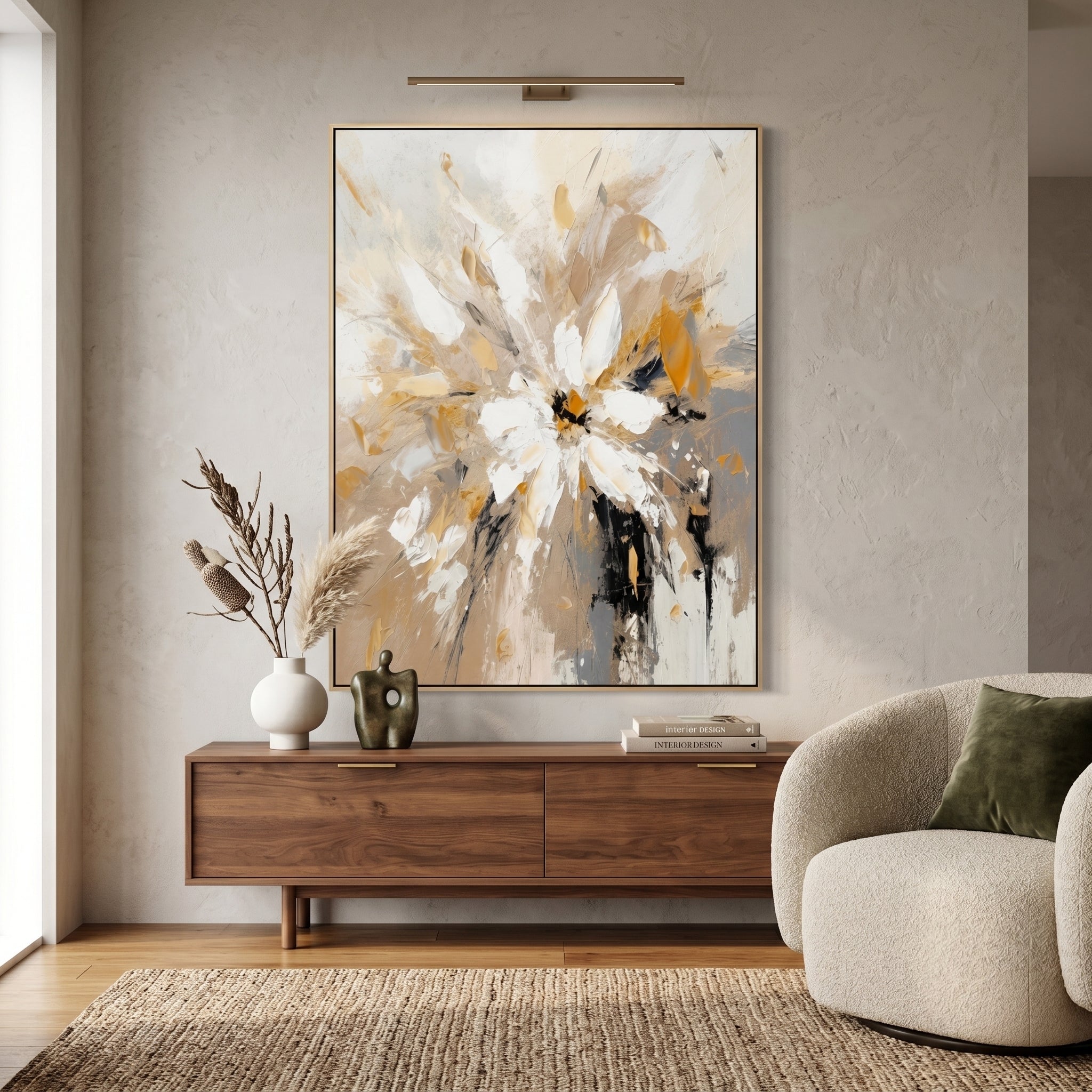 3D Heavy Texture Floral Abstract Oil Painting CZ0161 - Viral Wall Art