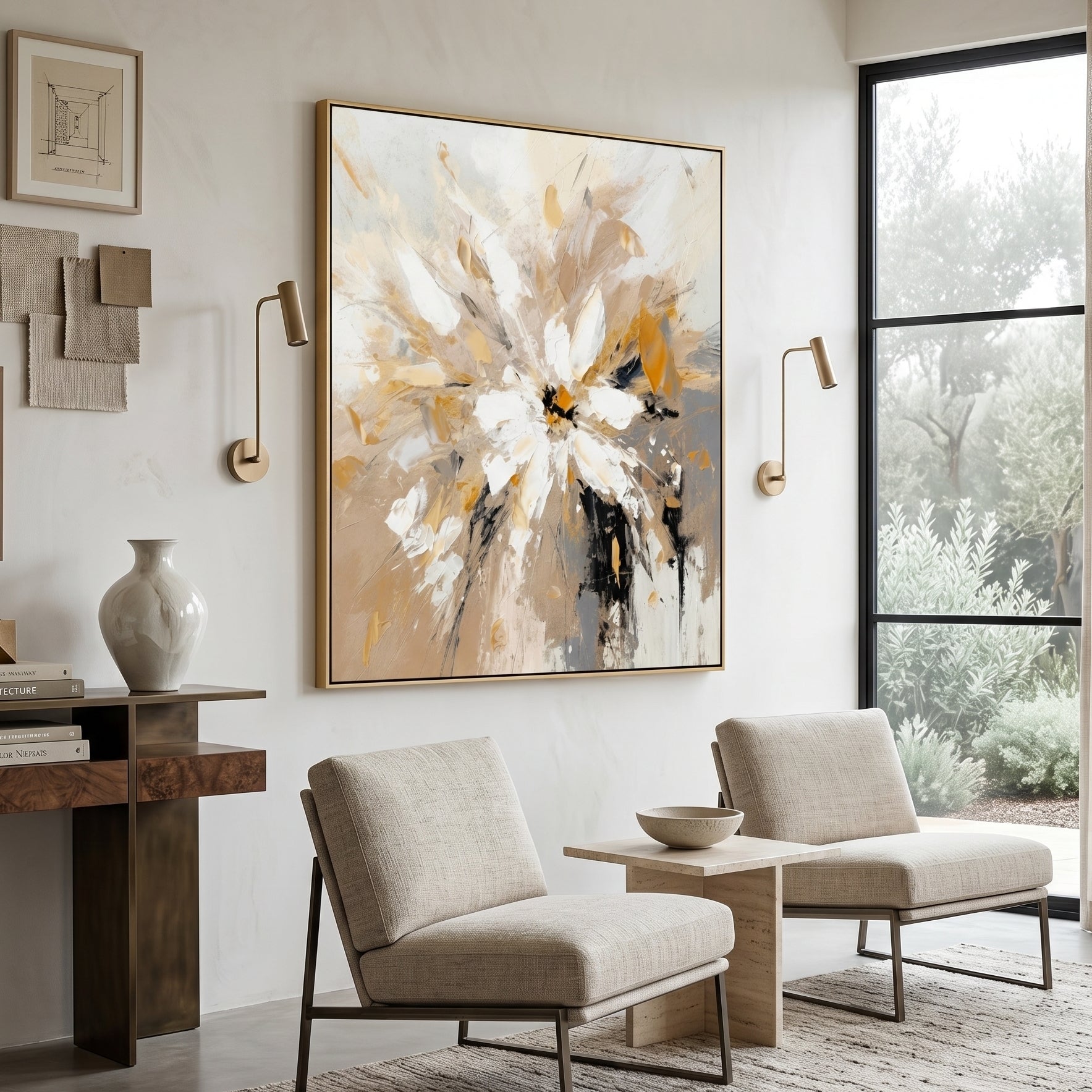 3D Heavy Texture Floral Abstract Oil Painting CZ0161 - Viral Wall Art