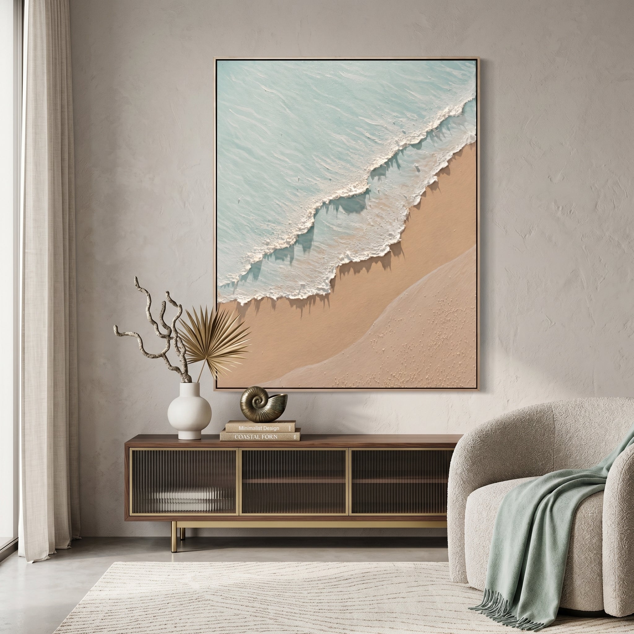 3D Heavy Texture Ocean Scenery Painting CZ0166 - Viral Wall Art