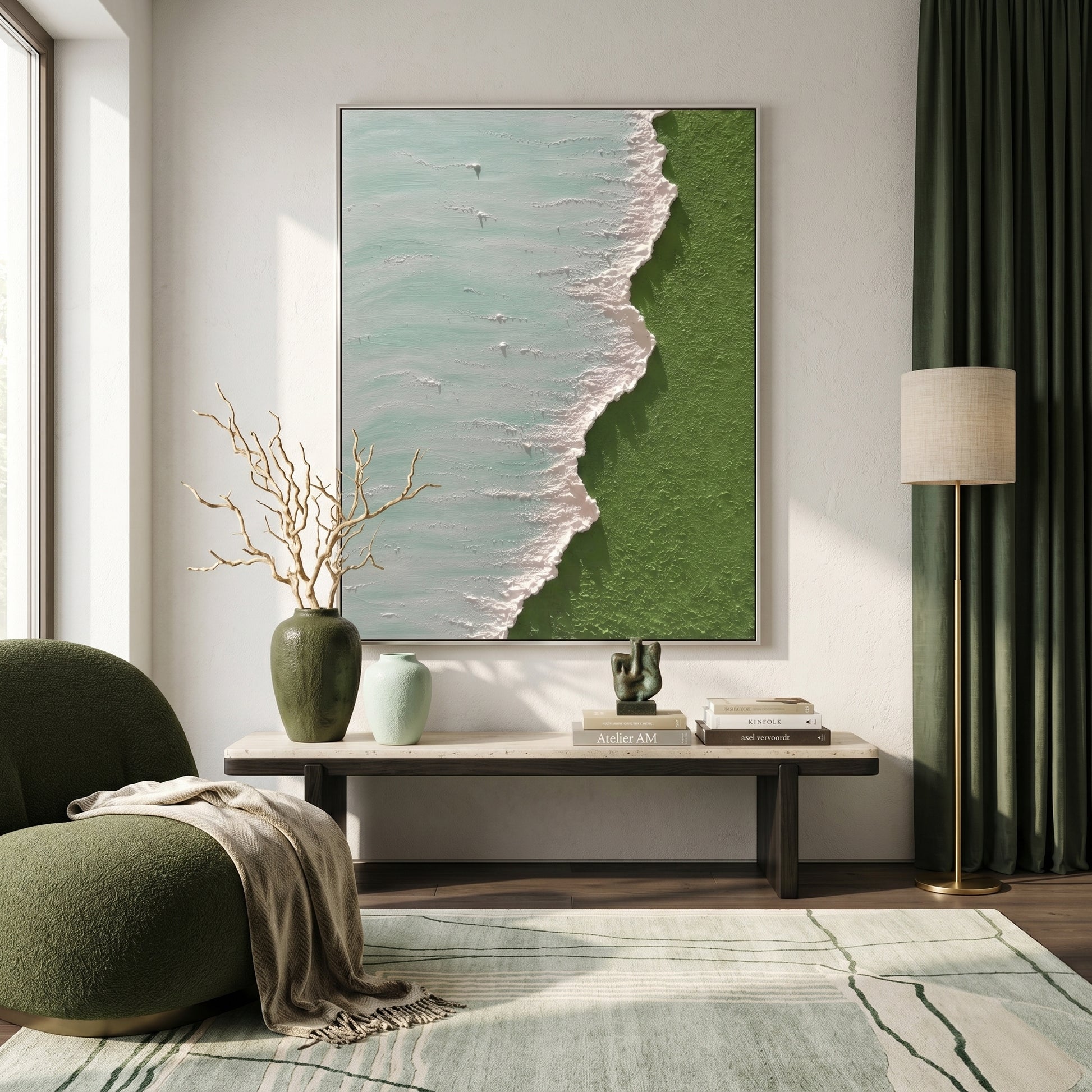 3D Heavy Texture Ocean Relief Painting CZ0171 - Viral Wall Art