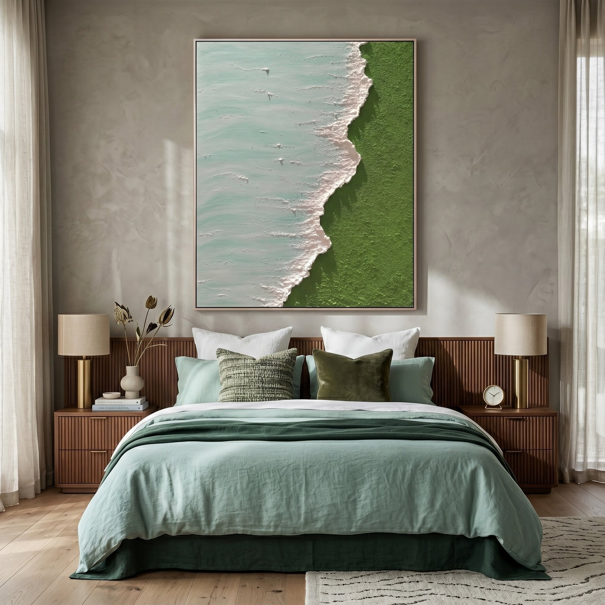 3D Heavy Texture Ocean Relief Painting CZ0171 - Viral Wall Art