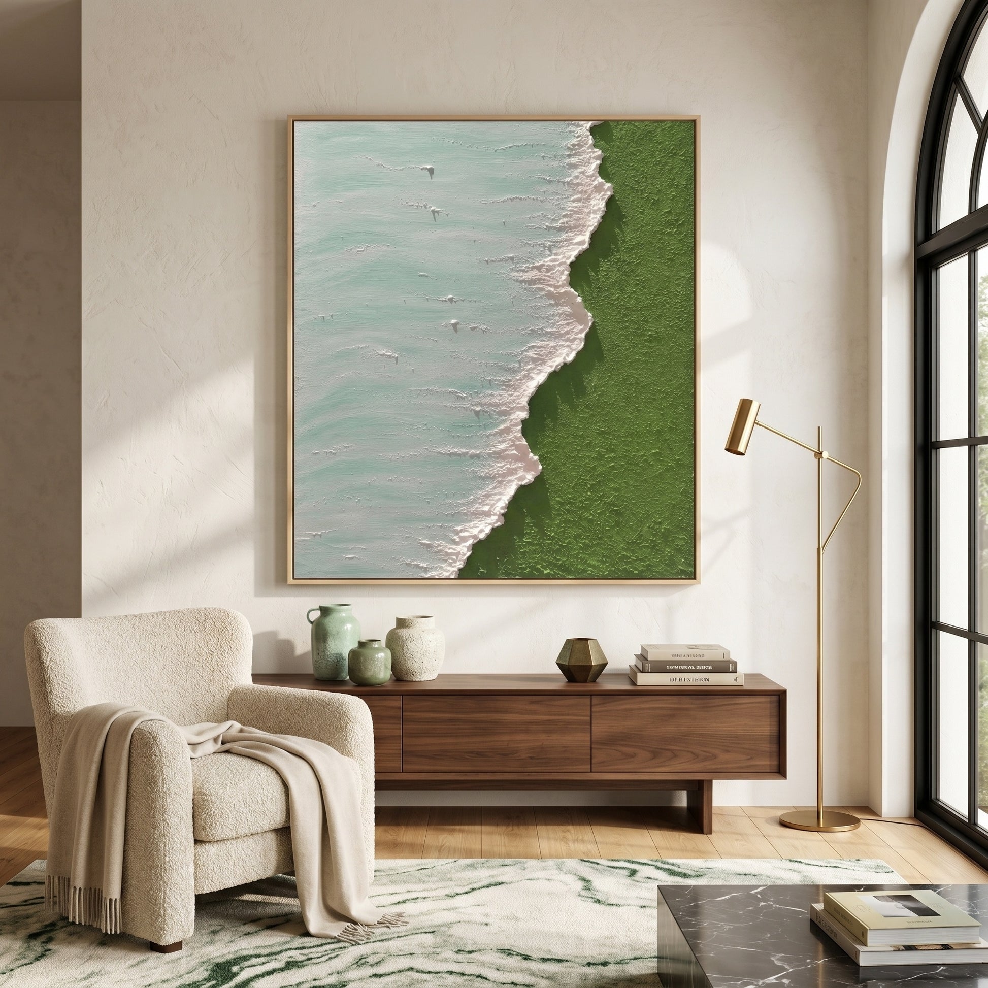 3D Heavy Texture Ocean Relief Painting CZ0171 - Viral Wall Art